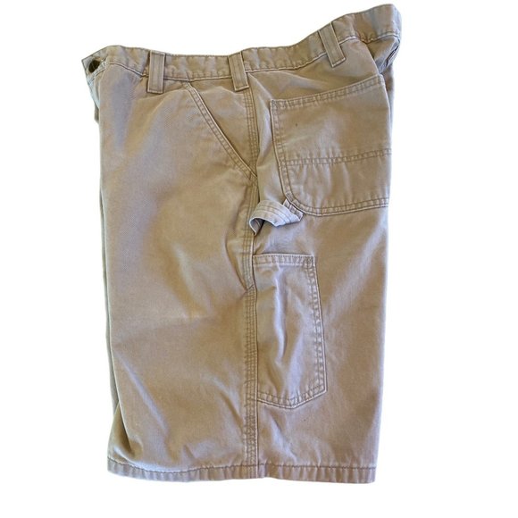 Carhartt Relaxed Fit Canvas Work Shorts Men's Size 36x10 Khaki Tan Cotton - Picture 6 of 6